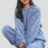 Women's Warm Fleece Pajamas - Noelle