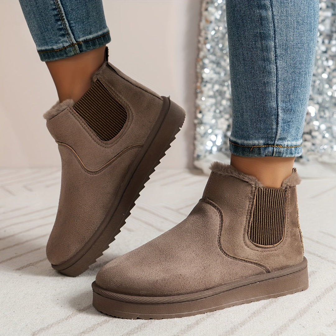Women's Winter Insulated Slip-On Ankle Boots