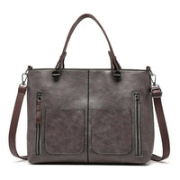 Dámská shopper kabelka přes rameno a crossbody se zipovými kapsami | Prostorná, do práce