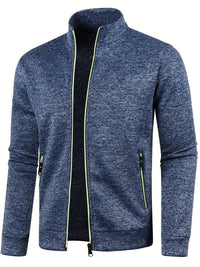 Elegancka bluza zimowa męska ze stójką i zamkiem - Kurt Front