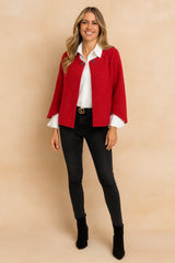 Veste cape élégante pour femme - Violet