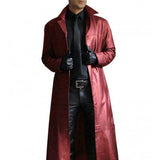 Elegante cappotto invernale lungo da uomo in ecopelle - Orlando
