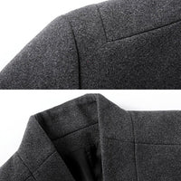 Elegancki płaszcz męski z pikowaną podszewką i wysokim kołnierzem - Penn Back