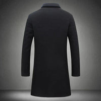 Elegancki wełniany płaszcz zimowy z kołnierzem - Kurt Front