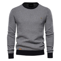 Geometryczny sweter bluza męska - Silas Front