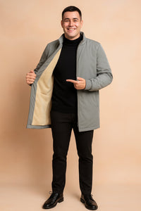 Nowoczesna kurtka bomber męska ze stójką - Anton Side