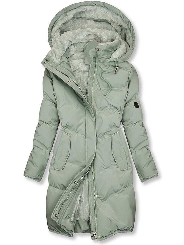 Manteau matelassé pour femme avec capuche