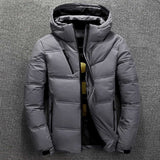 Men's down winter jacket with hood - Grant