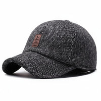 Sportowa retro czapka męska z nausznikami - Grant Back